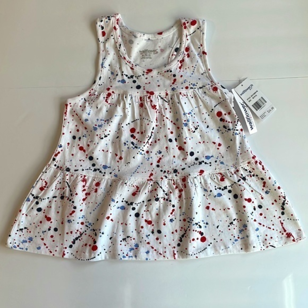 Wallflower Girl Red White and Blue Tank Top - M (10/12)‎